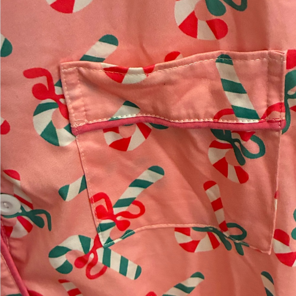 Pink Candy Cane Pajama Set - Picture 4 of 8